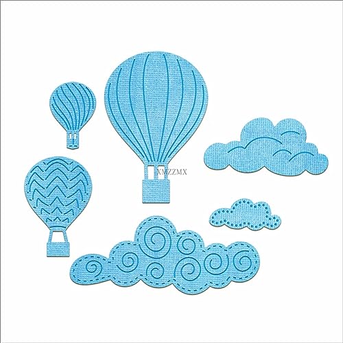 XMZZMX Heißluftballon Wolke Metall Stanzformen für Kartenherstellung, Papierprägung Stanzformen Kit Aufbewahrungstaschen Zubehör, Scrapbooking Schablonen XMZZMX Heißluftballon Wolke Metall Stanzformen für Kartenherstellung, Papierprägung Stanzformen Kit Aufbewahrungstaschen Zubehör, Scrapbooking Schablonen von XMZZMX