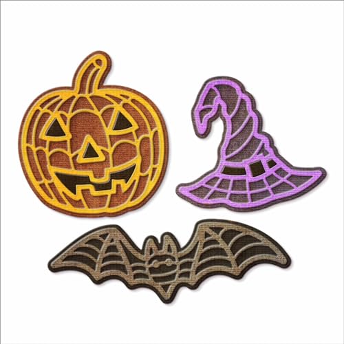 XMZZMX Metall-Stanzformen für Kartenherstellung, Motiv: Kürbis, Hut, Fledermaus, für Papierprägung, Stanzformen, Aufbewahrungstaschen, Zubehör, Scrapbooking-Schablonen XMZZMX Metall-Stanzformen für Kartenherstellung, Motiv: Kürbis, Hut, Fledermaus, für Papierprägung, Stanzformen, Aufbewahrungstaschen, Zubehör, Scrapbooking-Schablonen von XMZZMX