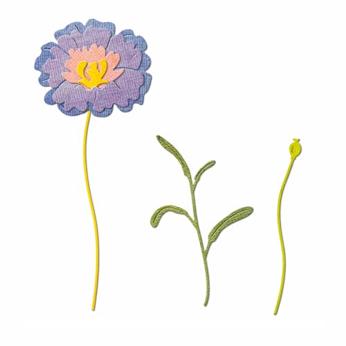 XMZZMX Metall-Stanzformen mit Mohnblumen-Motiv, für Kartenherstellung, Papierpräge-Stanz-Set, Aufbewahrungstaschen, Zubehör, Scrapbooking-Schablonen XMZZMX Metall-Stanzformen mit Mohnblumen-Motiv, für Kartenherstellung, Papierpräge-Stanz-Set, Aufbewahrungstaschen, Zubehör, Scrapbooking-Schablonen von XMZZMX