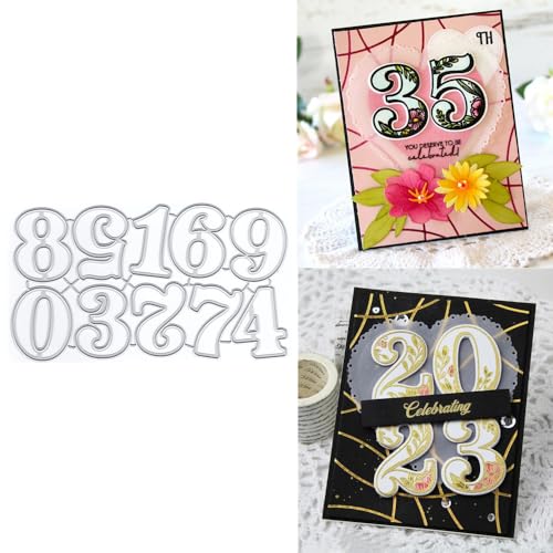 XMZZMX Metall-Stanzformen mit arabischen Zahlen 0 ~ 9, für Kartenherstellung, Papierpräge-Stanzschablonen-Set, Vorlagen, Fotorahmen, Album, DIY, Scrapbooking, Schablonen-Sets XMZZMX Metall-Stanzformen mit arabischen Zahlen 0 ~ 9, für Kartenherstellung, Papierpräge-Stanzschablonen-Set, Vorlagen, Fotorahmen, Album, DIY, Scrapbooking, Schablonen-Sets von XMZZMX
