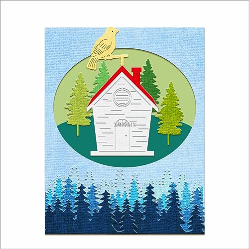 XMZZMX Metall-Stanzschablonen für Kartenherstellung, Papierprägung, Stanz-Set, Aufbewahrungstaschen, Zubehör, Scrapbooking-Schablonen von XMZZMX