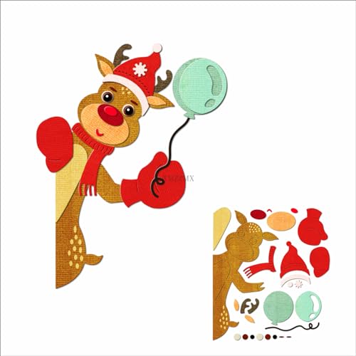 XMZZMX Weihnachtsrentier Metall-Stanzformen für Kartenherstellung, Papierprägung, Stanz-Set, Aufbewahrungstaschen, Zubehör, Scrapbooking-Schablonen XMZZMX Weihnachtsrentier Metall-Stanzformen für Kartenherstellung, Papierprägung, Stanz-Set, Aufbewahrungstaschen, Zubehör, Scrapbooking-Schablonen von XMZZMX