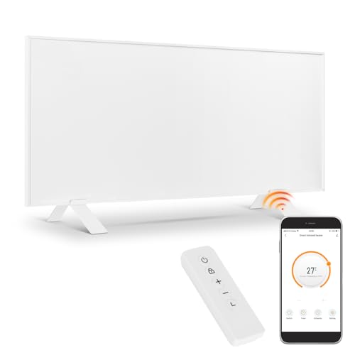 Infrarotheizung WiFi-Steuerung 700 W - Bodenstehend, an der Wand montiert, Infrarot-Heizung energiesparend, mit Fernbedienungsthermostat von XNATURE