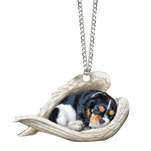 XNBZW Ornament Angel Dog Lovers Moms Sleeping Autoinnenausstattung Autoverzierung (B, One Size) von XNBZW