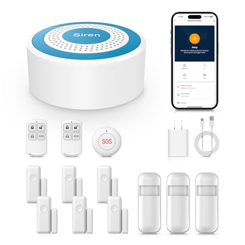 XNH 2.4GHz WLAN Sicherheitssystem für Haus, 13 Stück Alarmanlage für Haus, Wohnung mit APP, 120 dB Sirene, Bewegungsmelder, Tür-Fenstersensoren, Fernbedienung, Funktioniert mit Alexa XNH 2.4GHz WLAN Sicherheitssystem für Haus, 13 Stück Alarmanlage für Haus, Wohnung mit APP, 120 dB Sirene, Bewegungsmelder, Tür-Fenstersensoren, Fernbedienung, Funktioniert mit Alexa von XNH