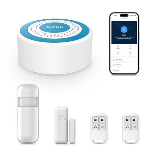 XNH 2.4GHz WLAN Sicherheitssystem für Haus, 5 Stück Alarmanlage für Haus, Wohnung mit APP, 100 dB Sirene, Bewegungsmelder, Tür-Fenstersensoren, Fernbedienung, Funktioniert mit Alexa XNH 2.4GHz WLAN Sicherheitssystem für Haus, 5 Stück Alarmanlage für Haus, Wohnung mit APP, 100 dB Sirene, Bewegungsmelder, Tür-Fenstersensoren, Fernbedienung, Funktioniert mit Alexa von XNH