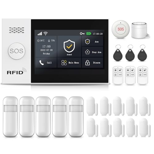 XNH 4G + WLAN Alarmanlage Haus mit 4.3'' Touch Screen, Smart Komplettsysteme mit APP, Sicherheit, Einbrecher System für Haus, 24 Stück - Tür- und Fenstersensoren, Bewegungsmeldern, Fernbedienungen XNH 4G + WLAN Alarmanlage Haus mit 4.3'' Touch Screen, Smart Komplettsysteme mit APP, Sicherheit, Einbrecher System für Haus, 24 Stück - Tür- und Fenstersensoren, Bewegungsmeldern, Fernbedienungen von XNH