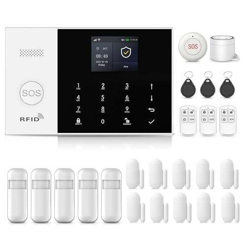 XNH GSM/WLAN Smart Home Sicherheitssystem, Alarmanlage Haus, Alarmanlage Wohnung mit APP, 24 Stück: Tür- und Fenstersensoren, Bewegungsmeldern, Fernbedienungen, 120dB Sirene, Funktioniert mit Alexa XNH GSM/WLAN Smart Home Sicherheitssystem, Alarmanlage Haus, Alarmanlage Wohnung mit APP, 24 Stück: Tür- und Fenstersensoren, Bewegungsmeldern, Fernbedienungen, 120dB Sirene, Funktioniert mit Alexa von XNH