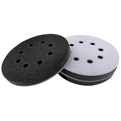 XNIVUIS 3 Stück 125 mm Schwamm Interface Pad Polierscheiben aus Filz Weiches Schwamm Buffer Pad Schleiftellerschoner Kissen Pad Interface Kissen Pad Schleifen Soft Pad (Schwarz und weiß) von XNIVUIS