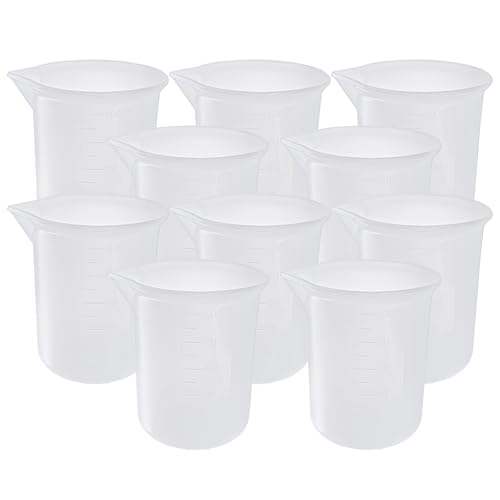 XNJIHWA 10 Stück Mehrzweck-Silikon-Messbecher Silikon-Becher für Harz 100ml für Antihaft-Mischbecher DIY-Harz Klebewerkzeuge & Backen zu Hause von XNJIHWA