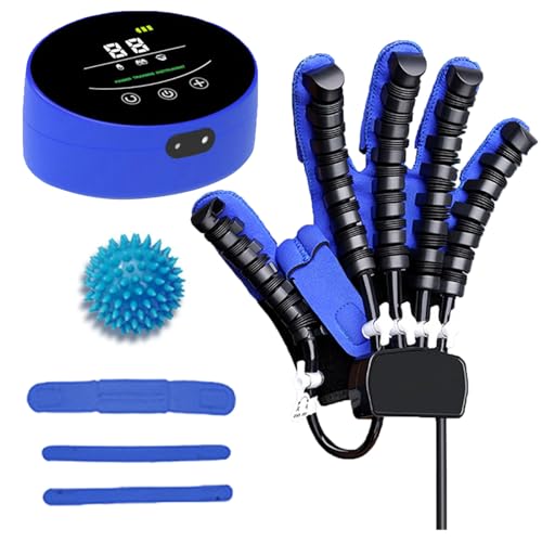 Rehabilitationsroboter Handschuh FingertrainingsgeräT Mit Kraftanpassung FüR Schlaganfallpatienten Split-Finger-Training Und Spiegeltraining HandrehabilitationsgeräT(Size:Rechtshänder M,Color:B) von XNKLPY