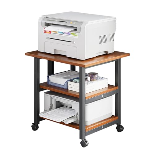 XNKLPY 3-Ebene Druckertisch Mit Universalrollen DruckerstäNder Unter Dem Schreibtisch Platzsparender Multifunktionswagen Leicht Zu Montieren FüR BüRo Fax Kopierer Scanner Brushed Black 48x40x53cm XNKLPY 3-Ebene Druckertisch Mit Universalrollen DruckerstäNder Unter Dem Schreibtisch Platzsparender Multifunktionswagen Leicht Zu Montieren FüR BüRo Fax Kopierer Scanner Brushed Black 48x40x53cm von XNKLPY