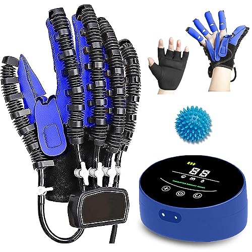 XNKLPY Rehabilitation Roboter Training Gloves, Handlähmung Reha Ausrüstung, für Hände Verletzung Patienten und Andere Hände Behandlungen Hand Trainingsgerät(Size:Right XL,Color:Blau) von XNKLPY