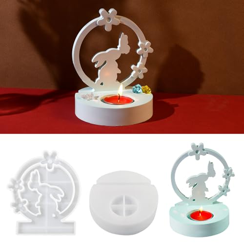2 Stück Silikonform Kerzenhalter Ostern, Gießform Beton Kerzenhalter, Silikonformen Gießformen Ostern, DIY Kaninchen Silikon Gießform, Gießformen Silikon Für DIY Seife, Kerzen, Ostergeschenke (C) 2 Stück Silikonform Kerzenhalter Ostern, Gießform Beton Kerzenhalter, Silikonformen Gießformen Ostern, DIY Kaninchen Silikon Gießform, Gießformen Silikon Für DIY Seife, Kerzen, Ostergeschenke (C) von XNSHUN