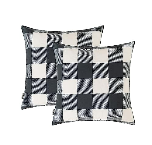 2 Stück Weihnachtskissen Kissenbezüge 45x45 cm, Karierter Kissenbezuge Kissenhülle Kissenbezug Cushion Kissenhülle Deko, Weihnachten Dekokissen Für Innen, Zuhause, Büro, Couch, Schlafzimmer, Auto von XNSHUN