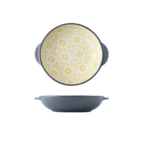 Auflaufform Klein Keramik, Rund Lasagneform Ofenform Keramik Set Pastetenform Lasagne Pfannen Porzellan Backform Mit Griff Für Lasagne Tiramisu Auflauf (300ML B) von XNSHUN