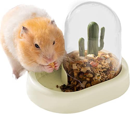 Automatischer Futterspender Hamster, Automatischer Futterautomat Automatic Feeder Hamster Für Hamster, Vögel, Tauben, Papageien, Mini-Igel (Gelb) von XNSHUN