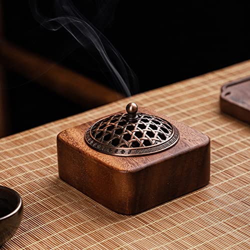XNSHUN Räuchergefäß Vintage, Räucherstäbchenhalter Mit Metall Deckel, Weihrauchbehälter Aus Holz, Räucherschale Räuchergefäß, Aromatherapie Brenner Halter Für Home Deko Geschenk XNSHUN Räuchergefäß Vintage, Räucherstäbchenhalter Mit Metall Deckel, Weihrauchbehälter Aus Holz, Räucherschale Räuchergefäß, Aromatherapie Brenner Halter Für Home Deko Geschenk von XNSHUN