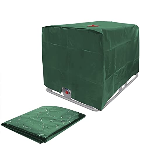 XNSHUN IBC Tank Abdeckung Grün Abdeckplane Für Wassertank 1000L, IBC Container Cover Abdeckplane Schutzhülle Mit Lochauschnitt, Schutzplane Für IBC-Tank Behälter Container Regenwassertank von XNSHUN