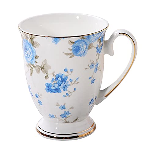 XNSHUN Kaffeetassen Teetasse Keramiktasse 300ML, Vintage Keramik Teebecher Kaffeebecher, Verschiedene Blumenmuster Becher Aus Porzellan Für Kaffee, Tee Und Milch, Spülmaschinengeeignete von XNSHUN