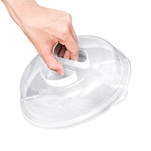 XNSHUN Mikrowellen Abdeckung Mikrowellen Deckel, Robust Und BPA-frei Spritzschutz Deckel Transparent Abdeckhaube, Haube Mit Griff Entlüftungslöchern Haube Für Mikrowellengeschirr, 22CM von XNSHUN