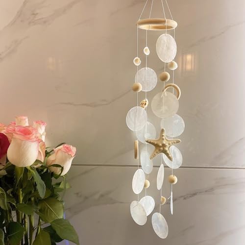 XNSHUN Muschel Windspiele, Garten Windspiele, 55 cm, Handgefertigtes Fensterschmuck Für Balkone, Fensterbänke, Flure, Gärten XNSHUN Muschel Windspiele, Garten Windspiele, 55 cm, Handgefertigtes Fensterschmuck Für Balkone, Fensterbänke, Flure, Gärten von XNSHUN