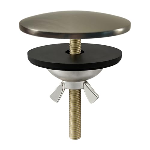 XNTONG Hahnlochstopfen 5 cm, Blindstopfen Spüle, massiv Messing Waschbecken Abdeckung, Spülbeckenhahn Stopfen für Zuhause Küche und Bad, Leckageverhinderung Hahnlochstopfen (Gunmetal) von XNTONG
