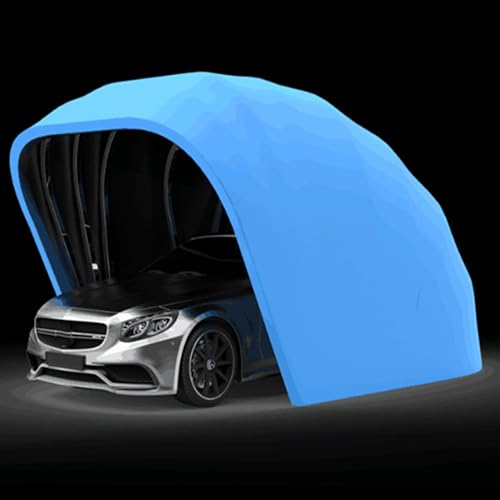 Faltbarer, tragbarer, einziehbarer Auto-Carport für den Außenbereich, tragbarer halbautomatischer hydraulischer Carport, Hochleistungs-Auto-Carport (Blue 5.5 * 2.5m/18 * 8.2ft) von XNYXLPP