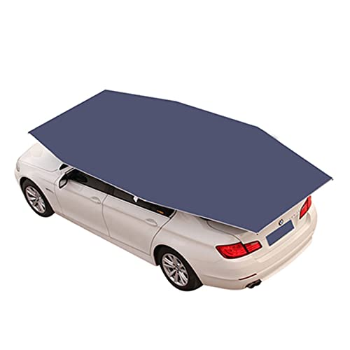 Halbautomatisches Carport-Autoschirmzelt, Autoabdeckung, Autozelt, 4,35 m halbautomatischer hydraulischer Carport-Überdachungs-Sonnenschutz (Blue) von XNYXLPP