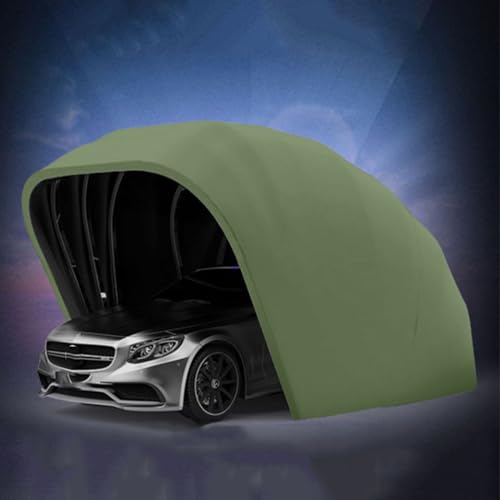 Mobiler Autoschuppen-Autozelt, einziehbarer halbautomatischer hydraulischer Faltcarport, lagern, geeignet für Autos (Green 5.5 * 2.5m/18 * 8.2ft) von XNYXLPP