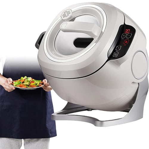 XNYXLPP 6L Intelligente automatische Kochmaschine mit 360°-Drehung und 3D-Rundumheizung, Einstellung von 3 Gängen, Feuerkraft und Topfkörper von XNYXLPP
