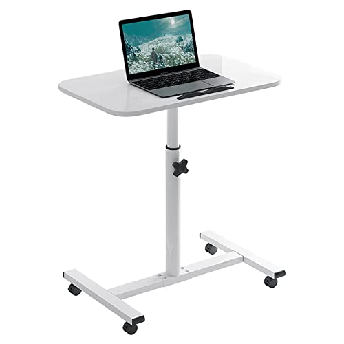XNYXLPP Höhenverstellbarer mobiler Computertisch – rollender Sitz-Steh-Schreibtisch mit Rollen, perfekt für kleine Räume, tragbarer Tabletttisch für das Heimbüro von XNYXLPP