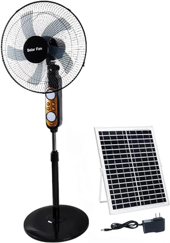 XNYXLPP Solarventilator für den Außenbereich, 25 W, solarbetriebener Standventilator, 16 Zoll großer Standventilator mit USB-Anschluss, wiederaufladbarer Bodenventilator für Zuhause von XNYXLPP