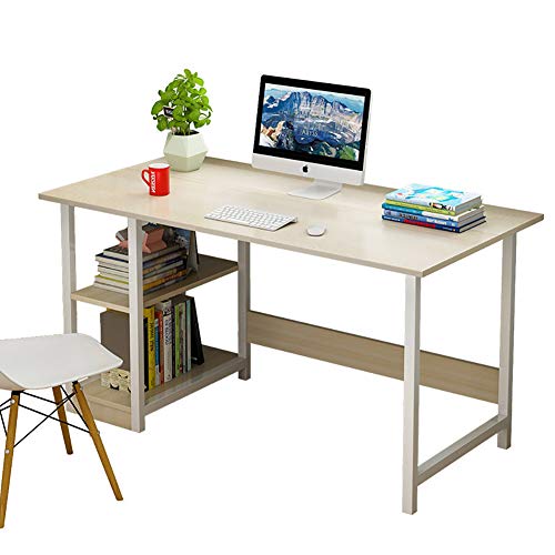 XNZJHPP Computertisch mit Regalen, moderner, robuster Bürotisch mit Schubladen, industrielle Arbeitszimmer-Schreibtischmöbel für Zuhause, Büro (A 100x40x72cm) von XNZJHPP