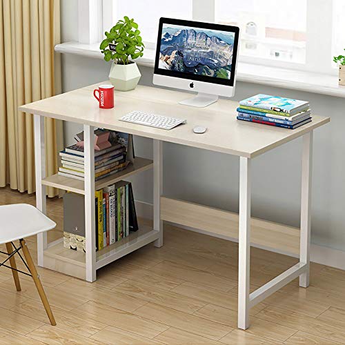 XNZJHPP Computertisch mit Regalen, moderner, robuster Bürotisch mit Schubladen, industrielle Arbeitszimmer-Schreibtischmöbel für Zuhause, Büro (B 120x45x72cm) von XNZJHPP