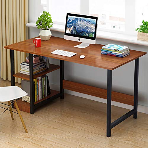 XNZJHPP Computertisch mit Regalen, moderner, robuster Bürotisch mit Schubladen, industrielle Arbeitszimmer-Schreibtischmöbel für Zuhause, Büro (D 120x45x72cm) von XNZJHPP
