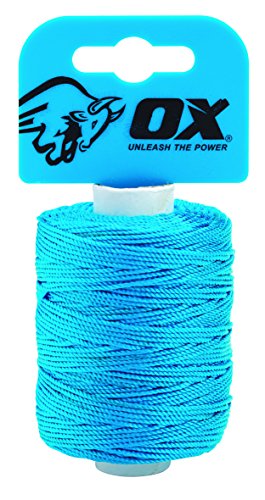 OX Pro Nylon High Vis Builders Line 105m / 350ft - Cyan, Blau von OX Tools