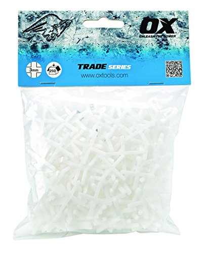 OX Trade Cross Shaped Tile Spacers - 3mm (250 pcs) von OX Tools