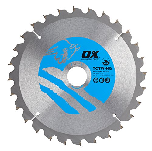 OX Wood Cutting negative Rake Circular Saw Blade 216/30mm, 28 Teeth Atb von OX Tools