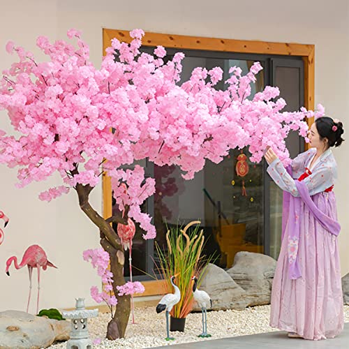 XOBODI Große Künstliche Simulation Pflanze, Japanische Kirschblüte Baum, Handgemachte Gefälschte Sakura Seidenblume Dekoration, Wunschbaum, Für Hochzeit Veranstaltung Party 2x2m/6.6x6.6ft von XOBODI