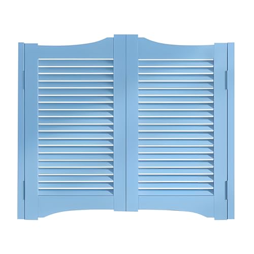 Lamellen Schwingtür aus Massivholz – Beidseitig schwenkbare Saloontür als Raumteiler für Eingang, Flur, Küche, Bar, Veranda​(90x90cm(35.4x35.4in)) von XOBRJQZ