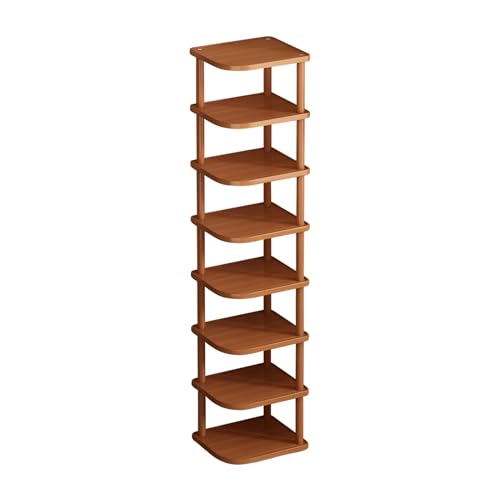 XOBRJQZ 8-Ebenen Vertikales Schuhregal, Bambus DIY-Schuhregal für Kleine Räume, Eingangsbereich, Flur, Platzsparend XOBRJQZ 8-Ebenen Vertikales Schuhregal, Bambus DIY-Schuhregal für Kleine Räume, Eingangsbereich, Flur, Platzsparend von XOBRJQZ