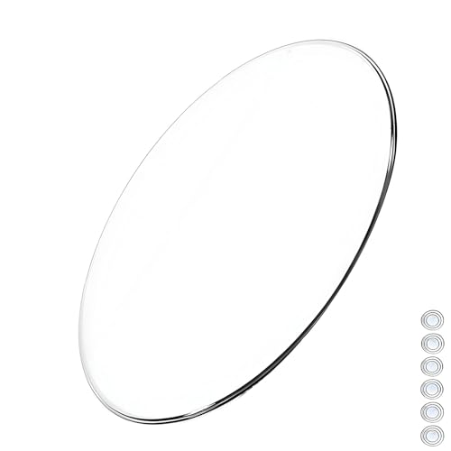 XOBRJQZ 8 Mm Dicke Tischplatte aus Gehärtetem Klarglas mit Polierte Kanten, Rund, Klar, Ersatz Glasplatte für Esszimmer, Küchen und Terrasse(48cm) von XOBRJQZ