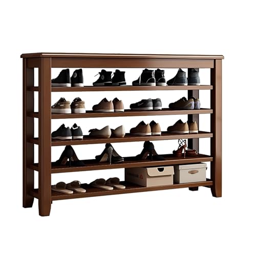 XOBRJQZ Holzernes Schuhregal, Sitzbank mit Schuhaufbewahrung für Haustüreingang, Schuhaufbewahrungsorganizer für Eingangsbereich, Flur und Schrank(100x91x30cm(39.4x35.8x11.8in)) von XOBRJQZ