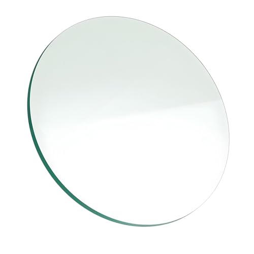 XOBRJQZ Klare Runde Glas Tischplatte, 8mm Dicke Gehärtete Tischplatte, Polierte Kante, Ersatzplatte für Esstische, Couchtische(380mm(15In)) von XOBRJQZ