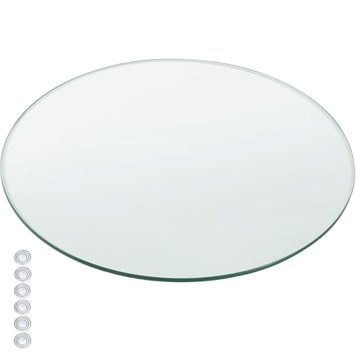 XOBRJQZ Runde Glas Tischplatte, 8 Mm Dickes Klare Glas für Tischplatte, ESS- / Couch Tischschutz(88cm) von XOBRJQZ