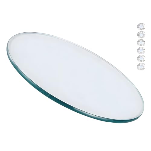 XOBRJQZ Runde Glas Tischplatte - Polierte Kanten, Ersatz Glas Tischplatte für Esszimmer, Couchtisch(60cm) von XOBRJQZ