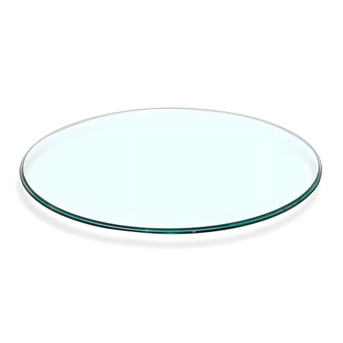 XOBRJQZ Runde Glas-tischplatte, 8 mm Dicke Gehärtetes Klare Bleistiftkante Polierte Glas-tischplatte für Esstisch, Couchtisch, Bürotisch, Beistelltisch(450mm(18In)) von XOBRJQZ