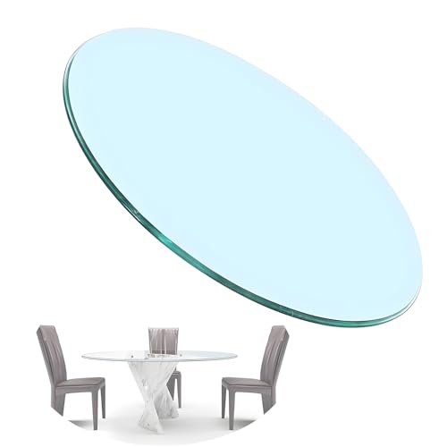 XOBRJQZ Runde Tischplatte aus Gehärtetem Glas - Klar, 8 Mm Dicke, Polierte Kanten, Mehrzweck für ESS-, Kaffee-, Restaurant- und Terrassentische(680mm(27In)) von XOBRJQZ