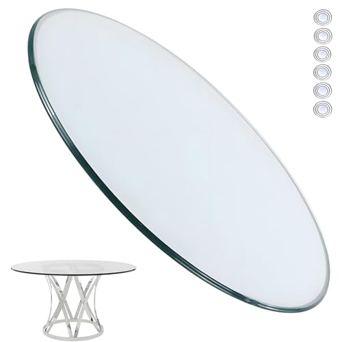XOBRJQZ Runde Tischplatte aus Glas, 8 Mm Dicke Gehärtete, Flach Polierte Kanten, Ersatz-Tischplatte aus Glas(38cm) von XOBRJQZ